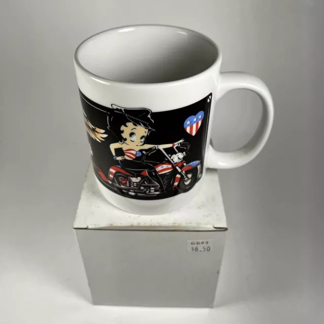 Vintage Motorcycles by Betty Boop Rare Coffee Mug 1998 Collectors Cup New In Box