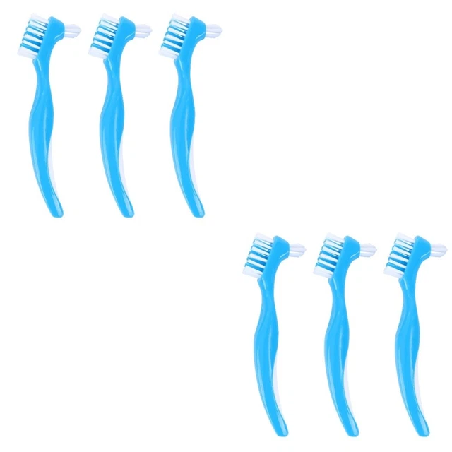 6 Pz Denture Spazzolino denti Doppia Spazzola Durata Dentatura Dentatura