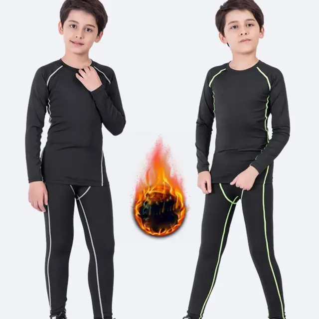 Kids Sportswear Quick Dry Clothing Boy Basketball Soccer Compression T7F2