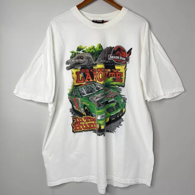 Nascar Jurassic Park Vintage T-Shirt Mens XL 2001 Bobby Labonte Double Sided