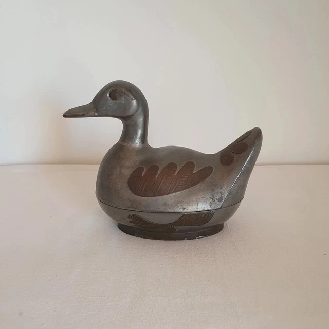 Canard Sur Vélo à Remonter - Jouet En étain Vintage, Décoration Rétro - 2