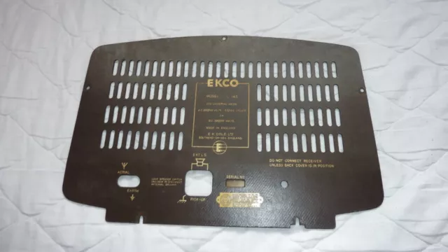 ekco u143 radio back cover