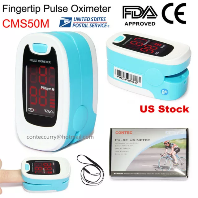 CE&FDA Finger Tip Pulse Oximeter Blood Oxygen Saturation Meter Monitor US seller