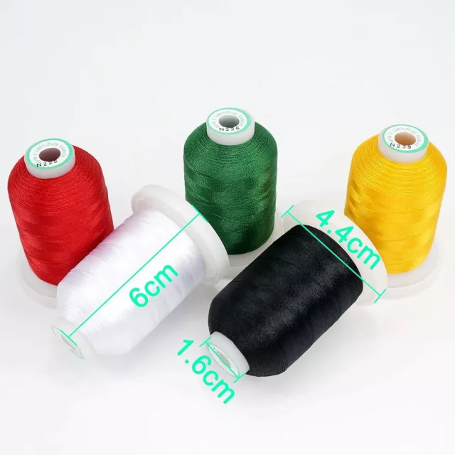 80 Spools Polyester Embroidery Thread Kit - 1000M - Janome Compatible