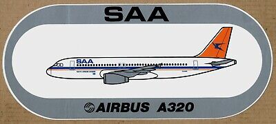 South African Airways SAA Airbus A320 Sticker =