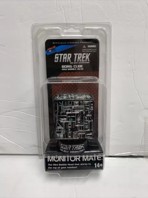 Star Trek Borg Cube Monitor Mate Mini Bobble Head Sealed Bif Bang Pow Great Gift