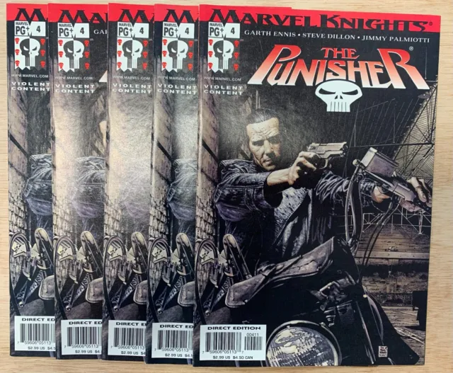 5 Lot The Punisher Vol 6 #4 (2001) Vf-Nm