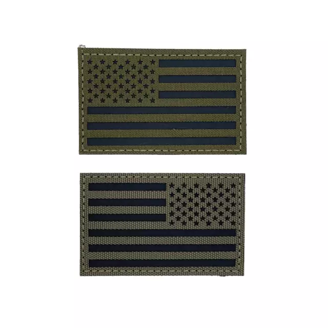 Set 2x USA Army Patch Klett Navy USAF America Fahne Reverse Flagge Aufnäher