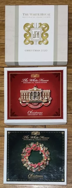 The White House Historical Association Christmas Ornament 2020 2022 2023 Set O 3