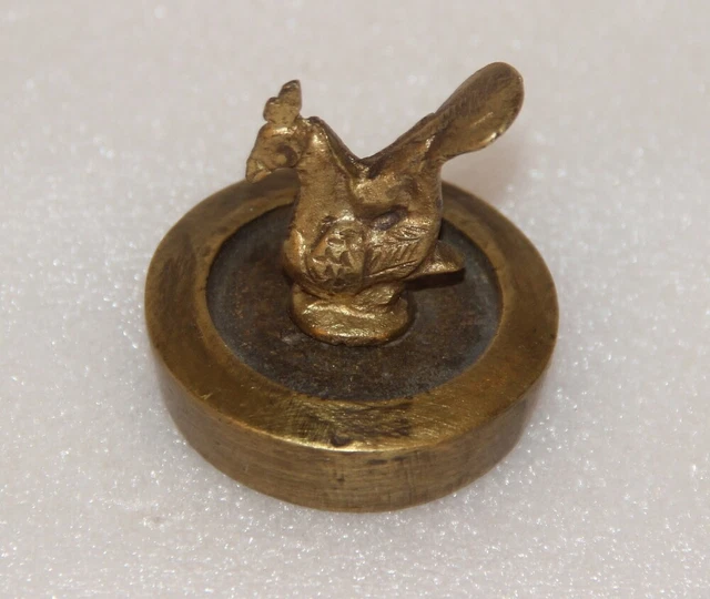 Messing Briefbeschwerer Rund - Kalligrafie Gewicht 6x6x1,5cm