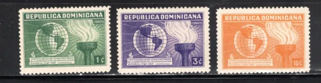 Dominican Republic Stamp Scott #332-334, US Constitution Set of 3, MLH, SCV$2.60