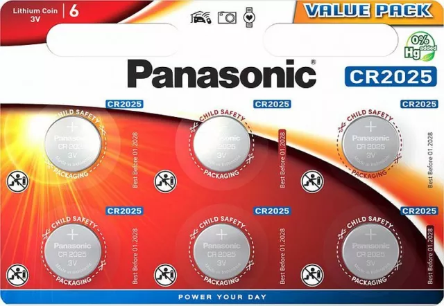 2 x PANASONIC CR 2016 CR2016 CR2016 LITHIUM COIN CELL Button Battery Exp  2030