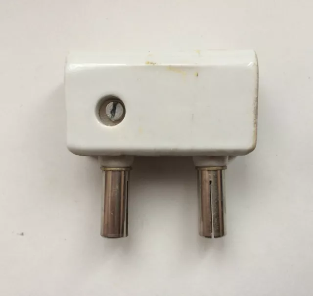 Ancien porte fusible en porcelaine à broches à fil de plomb CAPELIN FJR