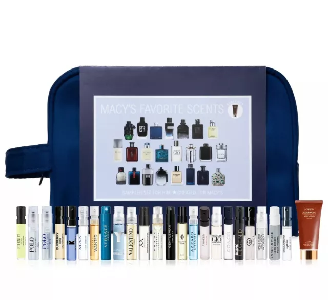 23 pc Luxury Men’s Cologne Sample Set Gift Box High End Designer Fragrance Scent
