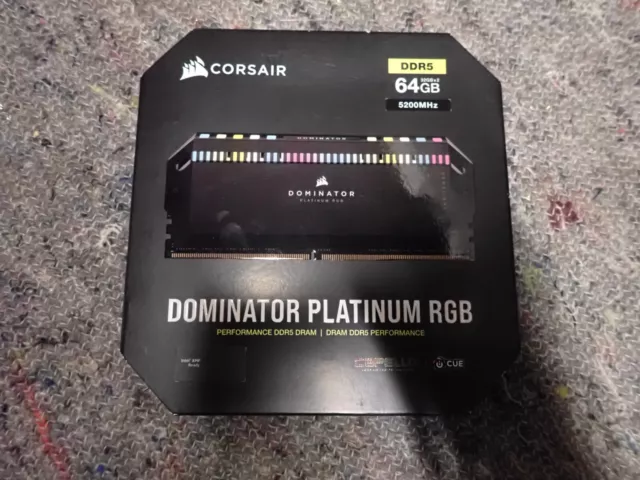 Corsair Dominator Platinum RGB 64GB (2x32GB) 5200MHz DDR5 RAM Memory Kit -...