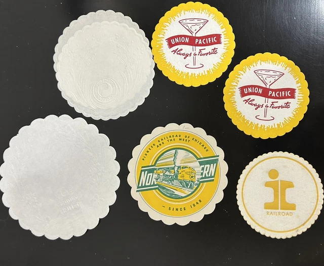 Seven Miscellaneous Railroad Paper Coasters