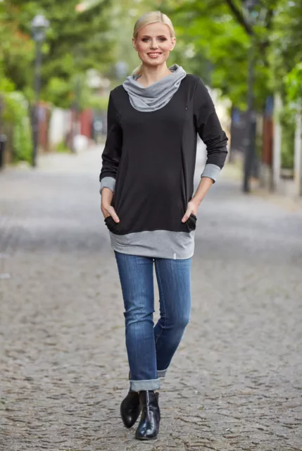 Umstandsmode Schwangerschaftspullover Stillpulli Stillshirt NELLA von be mama!