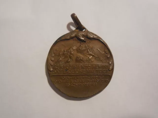 medaglia 4 reggimento alpini battaglione Valtoce 1915 1916 1917