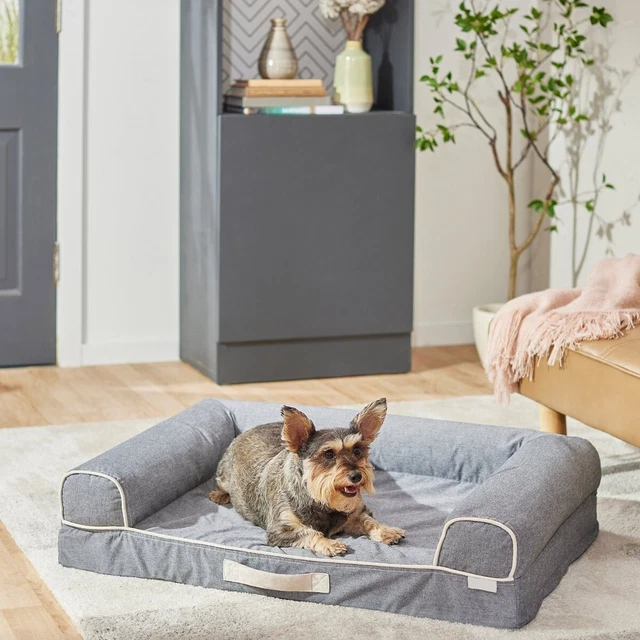 LYY Orthopedic Sofa Bolster Dog Bed Removable Cover, Large
