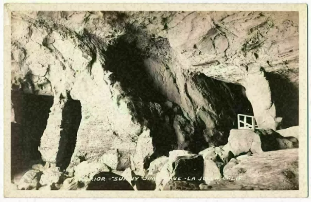 Interior, Sunny Jim Cave, La Jolla, California RPPC