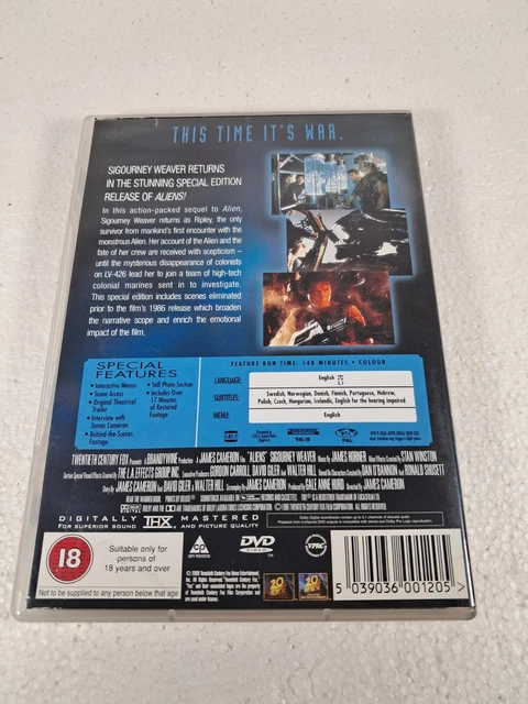 ALIENS DVD (2000) Sigourney Weaver, Cameron cert 18 £1.16 - PicClick UK