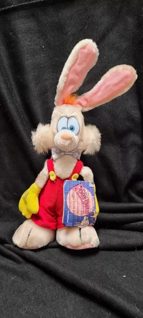 Vintage Roger Rabbit Plush 8" Tall Applause 1987 Who Framed Roger Rabbit W/ Tag