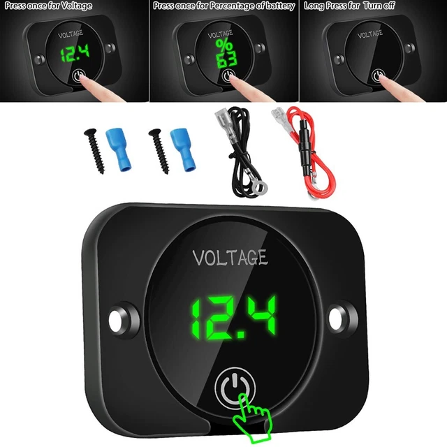 Dual USB Caricabatteria Auto Voltmetro Switch 4 in 1 Gang ON/OFF Interruttore a Levetta Panel Dual USB Caricabatterie Accendisigari Presa Voltmetro per Car Boat Marine(verde