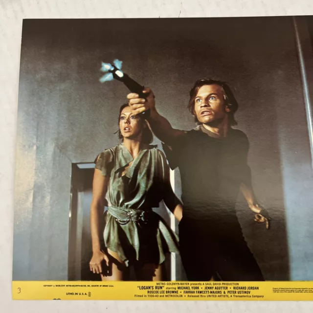 Logans Run 1976 US Mini Lobby Cards - Photos -8x10-set Of Two 3