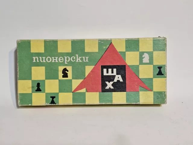 Vintage Travel Russian Chess Set