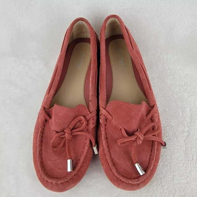 Michael Kors Daisy Moccasin Cinnamon Suede Leather Bow Rubber Outsole Loafer 5.5 3