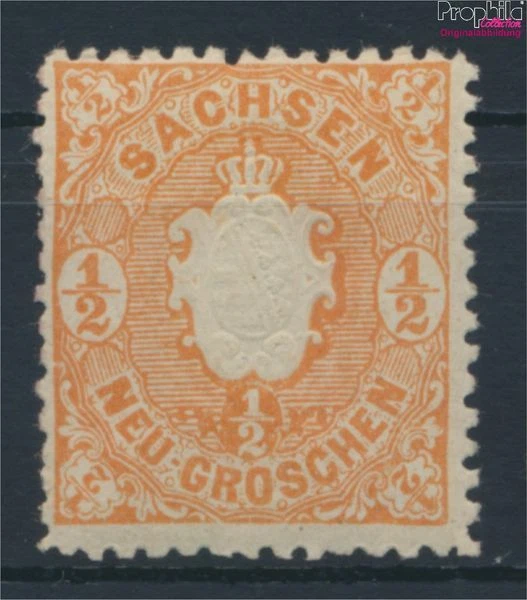 Briefmarken Sachsen 1863 Mi 15c postfrisch(9280448
