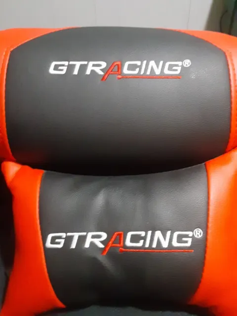 GTRacing Neck Pillow Lumbar Support Black Red Gaming Chair  GTRacing 2 Pc Set!