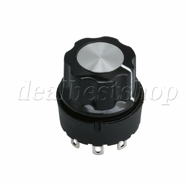 4 POSITIONS 3 Ways Selector Rotary Switch & Knob for Home Appliance 9.