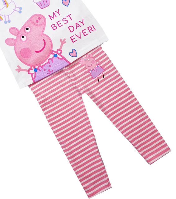 Leggings T-Shirt Top Peppa Pig Ragazze Set 6 Mesi - 6 Anni 2