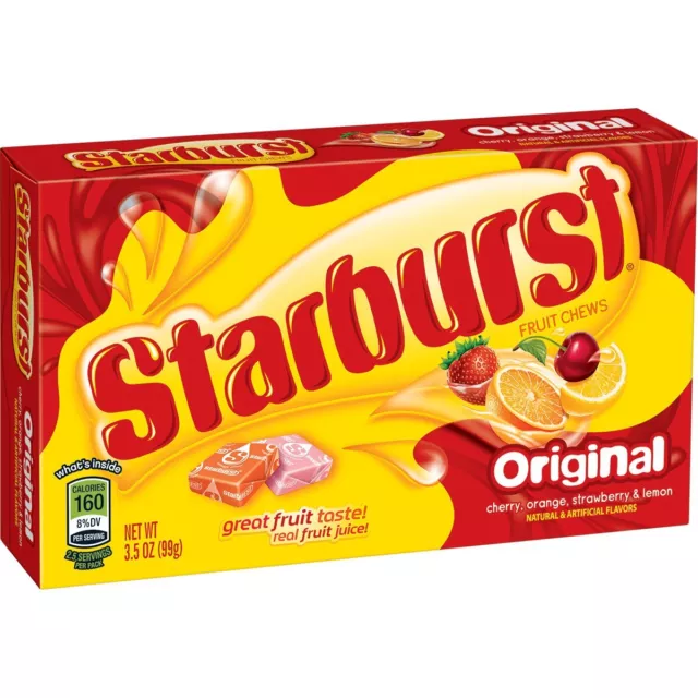 Starburst Original Fruit Chews Candy Theatre Box 99g