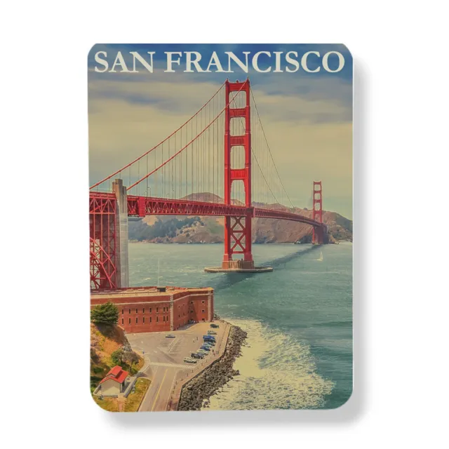 Vintage San Francisco Travel Advertising Poster Magnet Sublimated 3"x4"
