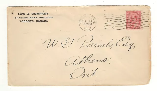 Law & Company (Traders Bank Building) Toronto On Corner Cover  - 1907