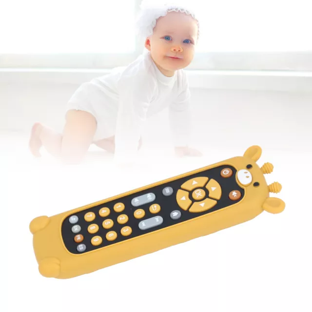 Baby Remote Control Toy Realistic Toddler Silicone TV Remote Toy With Music And