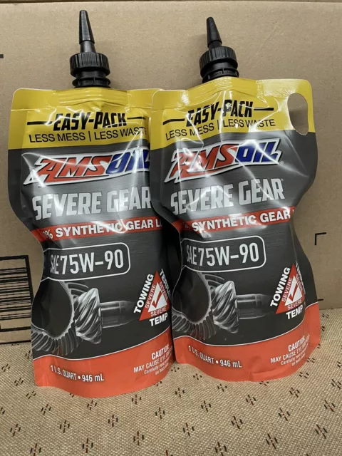 Amsoil Severe Gear Full Synthetic Gear LubeSAE 75W-90 API GL-5 MT-1 (2 Quarts)