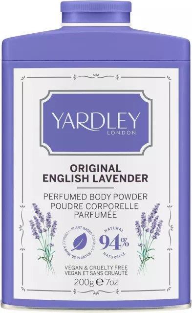 Yardley London Original English Lavender Perfumed Powder 200g | Pack of 3 | Sale