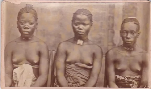 Kolonie Afrika CDV Foto 3 Afrikanische Schönheiten  ca 1885