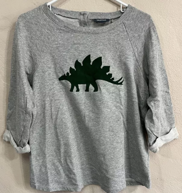 Medium M Women’s ModCloth Stegosaurus 3/4 Sleeve Sweatshirt Tunic Top Dinosaur