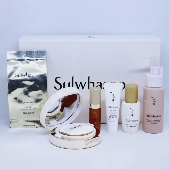 Sulwhasoo Perfecting Cushion Set No23N1 Sand Serum Cream Cleansing Foam K-Beauty