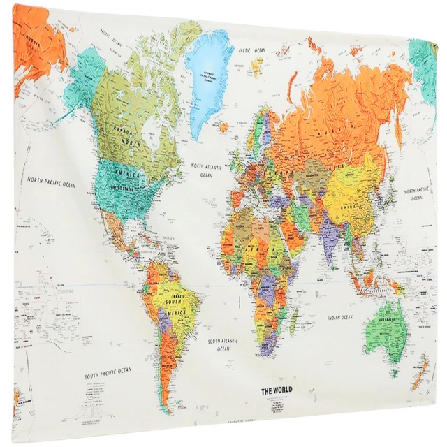 Widely- Creative map of the world tapestry for Gift Option