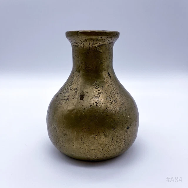 Antiguo Florero,Messingvase,Florero Decorativo de Latón,Macizo Vintage - 10x13cm