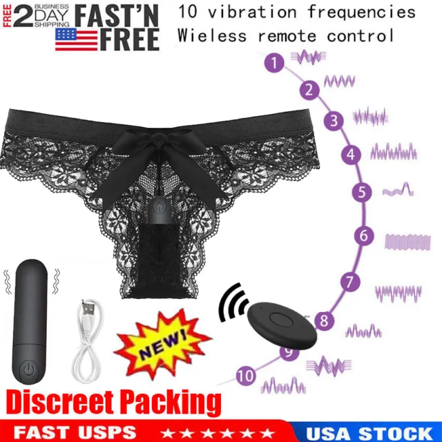 Vibrating Panties Strap 10 Function Wireless Remote Control Rechargeable Women