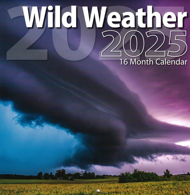 2025 WILD WEATHER 16month (Sept 2024 through Dec 2025) Full Size Wall