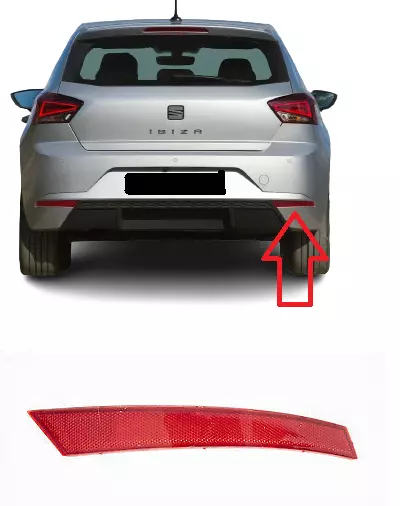 New For Seat Ibiza 18 - 20 Genuine Rear Bumper Reflector Red Right O/S