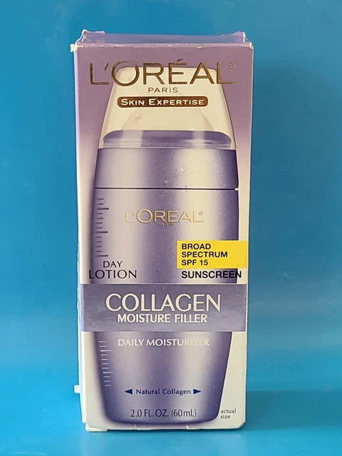 L'OREAL • COLLAGEN • MOISTURE FILLER • DAILY MOISTURIZER 2 FL OZ ( 60mL) BOXED L'OREAL • COLLAGEN • MOISTURE FILLER • DAILY MOISTURIZER 2 FL OZ ( 60mL) BOXED