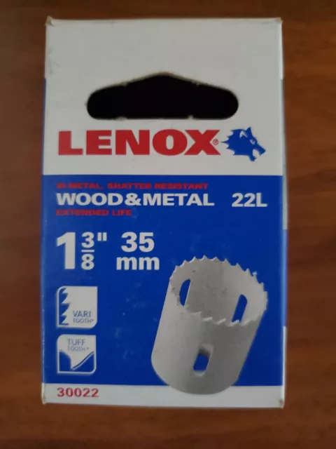 Lenox Hole Saw 30022-22L 1-3/8" (35mm) Wood and Metal, Qty.1